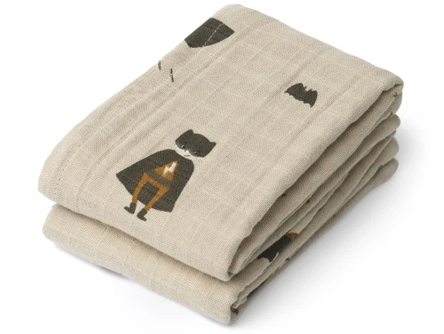 Liewood superhero sandy mix stofble Lewis (2-pack)